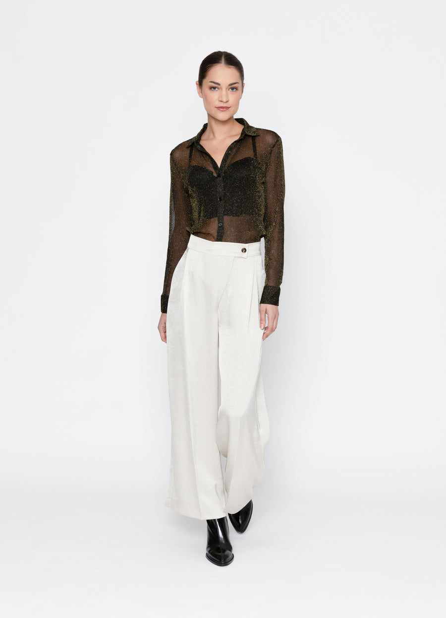 Luna Shirt | Gold Lurex | Two by Two Essentials