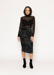 Audrey Skirt | Glitch Print | Blacklist