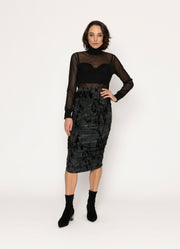 Audrey Skirt | Glitch Print | Blacklist