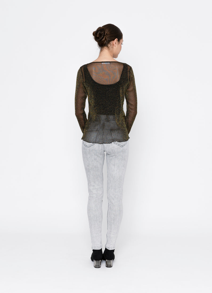 Solari Top | Gold Lurex | Two By Two Essentials