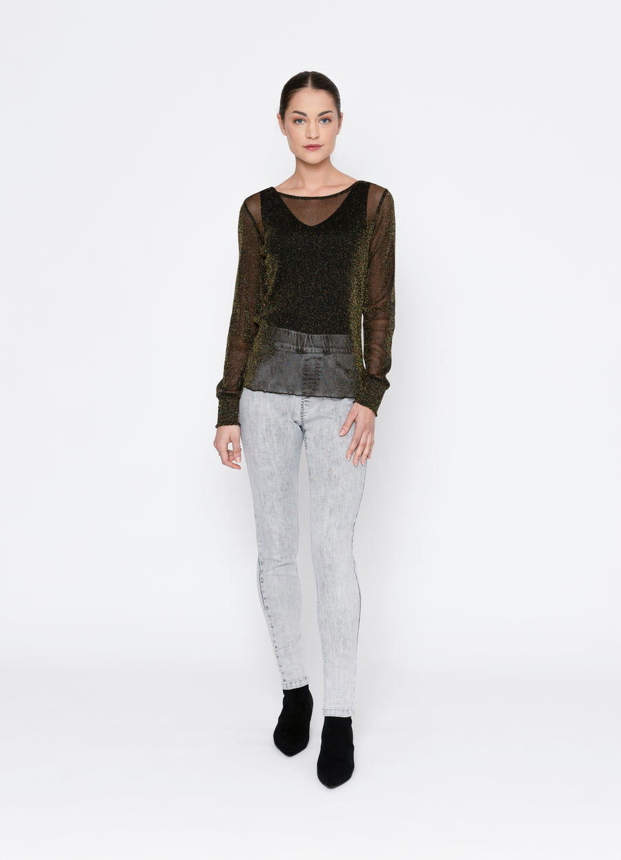 Solari Top | Gold Lurex | Two By Two Essentials