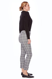 Metallic Plaid Techno Ankle Pant | Metallic | UP!