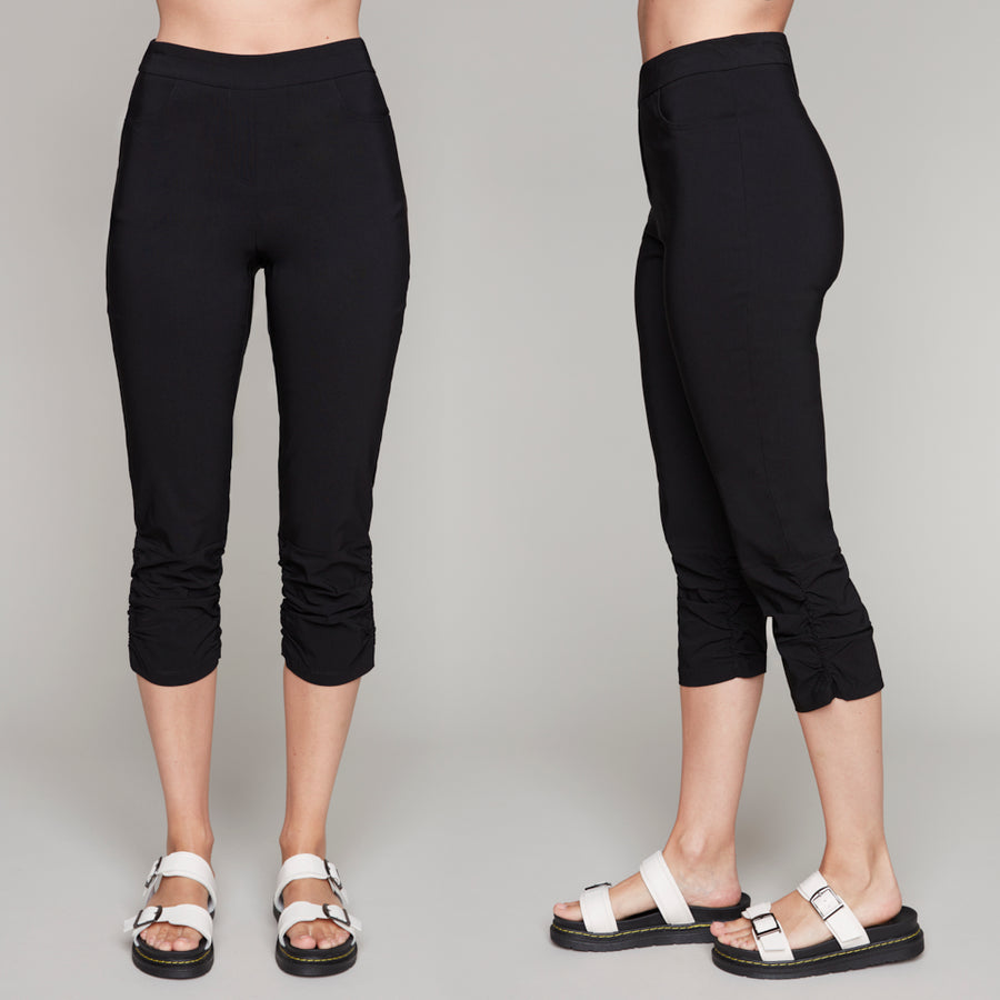 7822 Woven Capri | Black | Carre Noir