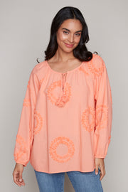 7883 Woven Top | Carre Noir