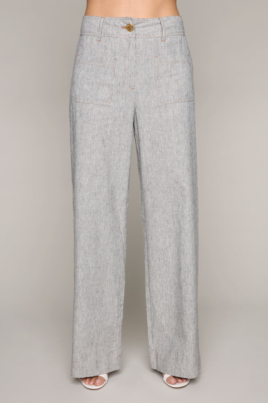 7941 Linen look Pant | Carre Noir