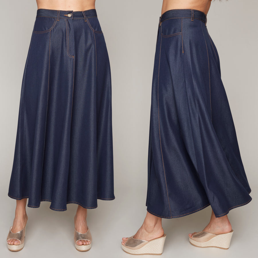 7942 Woven Skirt | Carre Noir
