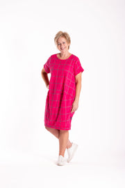 Skylar Dress | Pink Chq | Jellicoe
