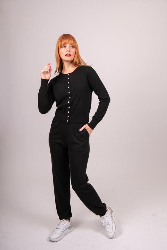 Cropped Cardi | Black | Bridge and Lord