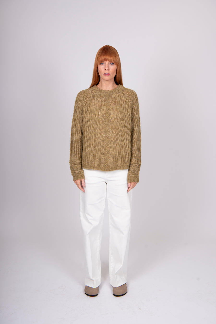 Alpaca Cable Pullover | Lichen | Bridge & Lord
