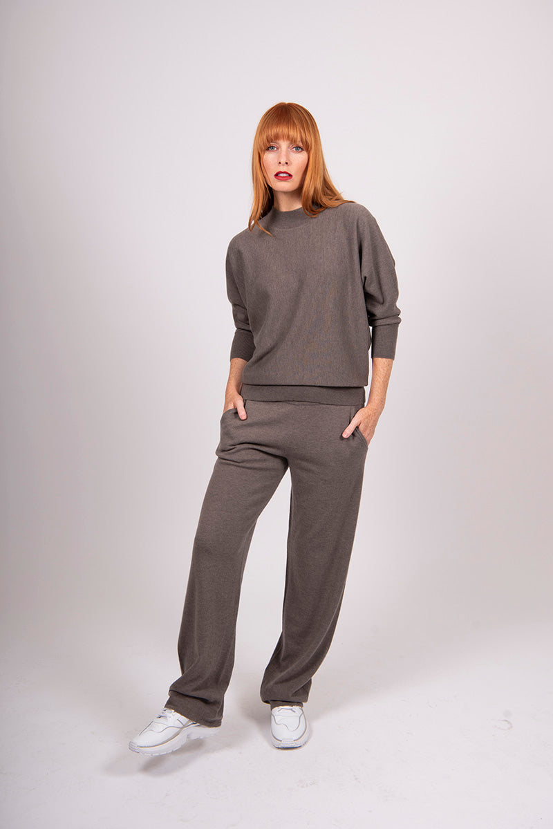 Dolman 3/4 Sleeve Pullover | Mocha | Bridge & Lord