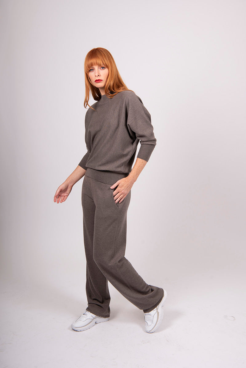 Dolman 3/4 Sleeve Pullover | Mocha | Bridge & Lord