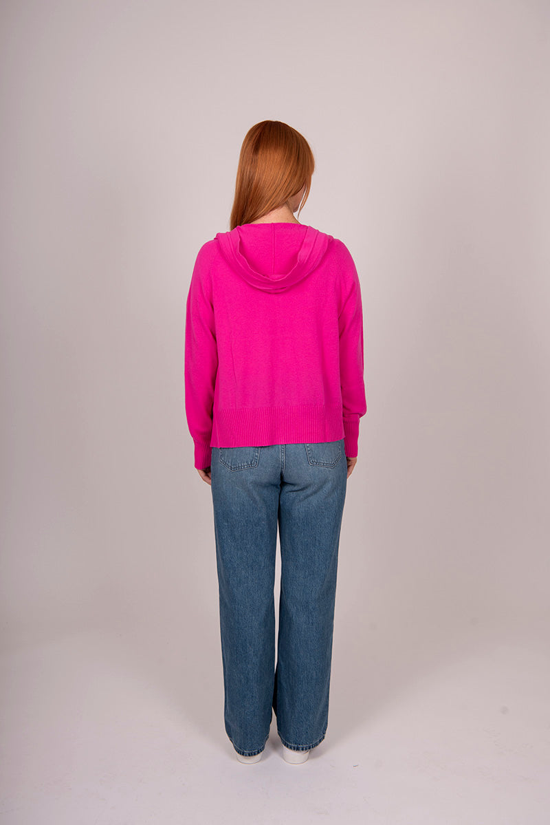Hayley Zip Hoodie | Fuchsia | Bridge & Lord