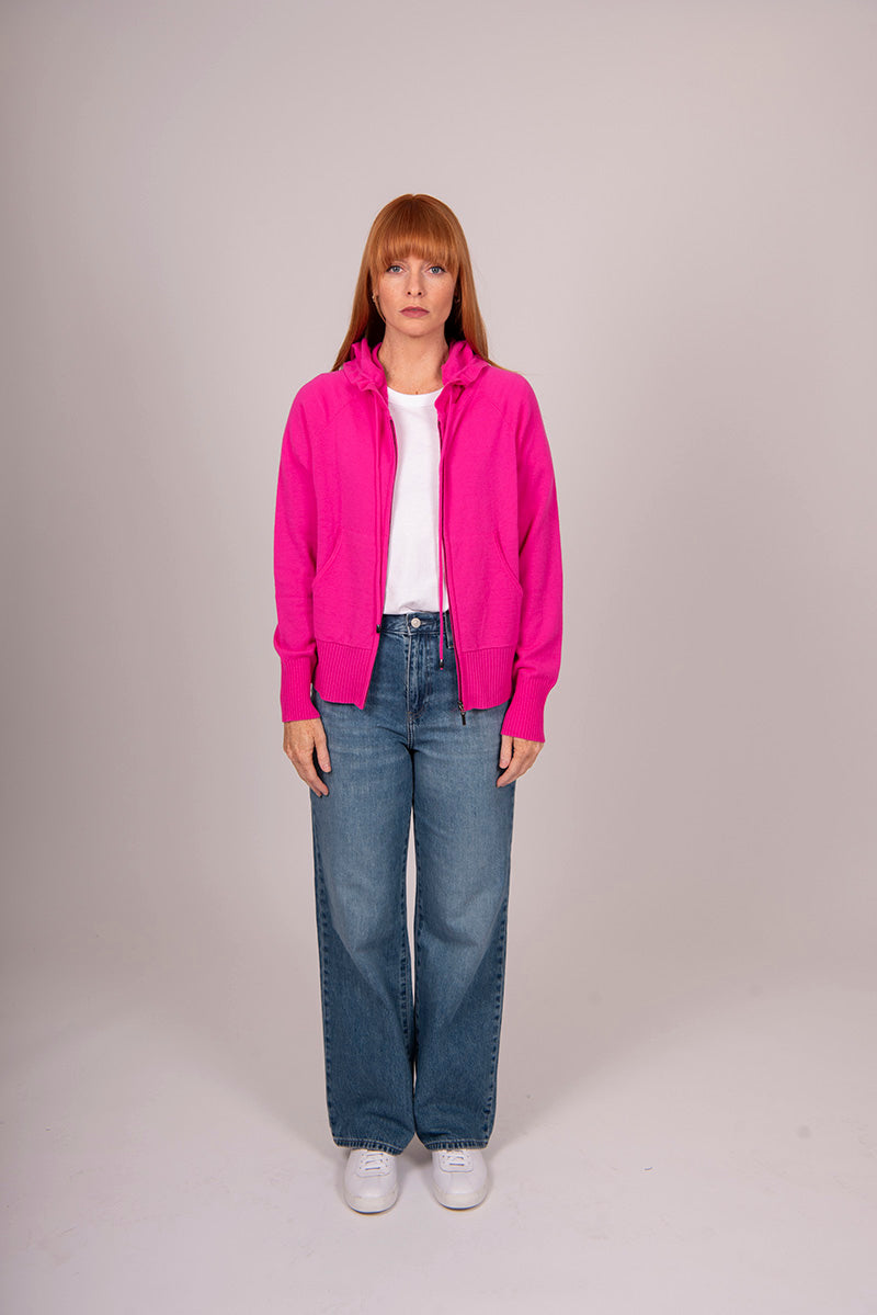 Hayley Zip Hoodie | Fuchsia | Bridge & Lord