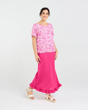 Lydia Frill Top | Rose/Pink | Blackstone