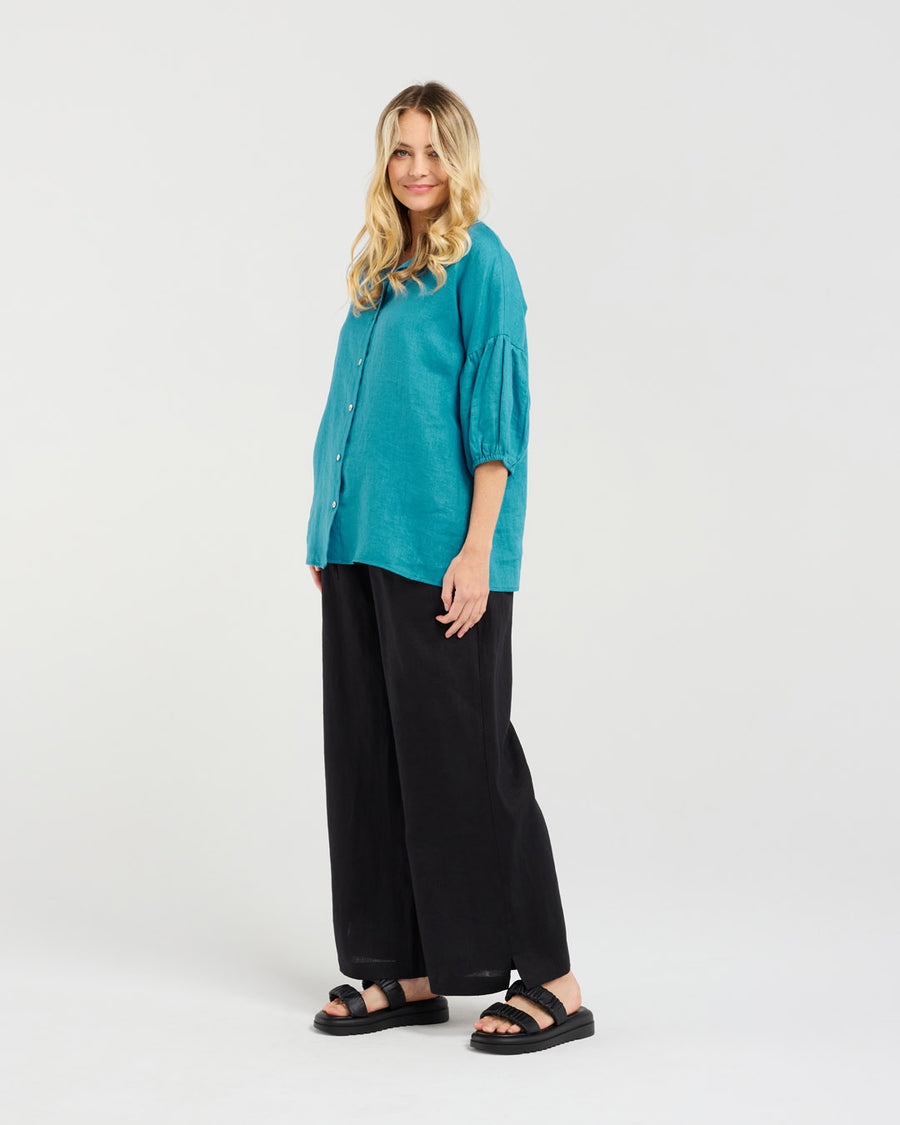 Romilly Puff Shirt | Blue | Blackstone