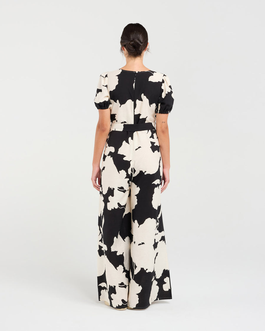 Juliana Tie Waist Jumpsuit | Black | Blackstone