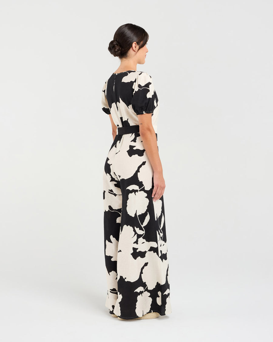 Juliana Tie Waist Jumpsuit | Black | Blackstone