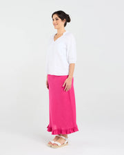 Justine Frill Blouse | White | Blackstone