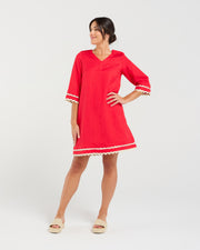 Desiree Dress | Red/Gold | Blackstone
