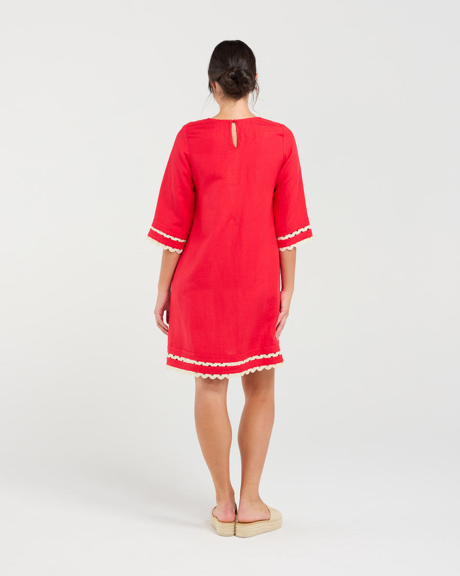 Desiree Dress | Red/Gold | Blackstone