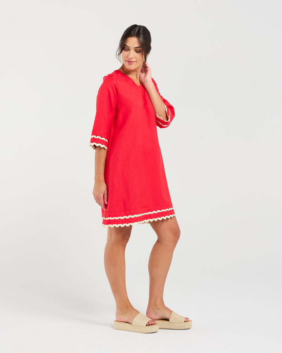 Desiree Dress | Red/Gold | Blackstone