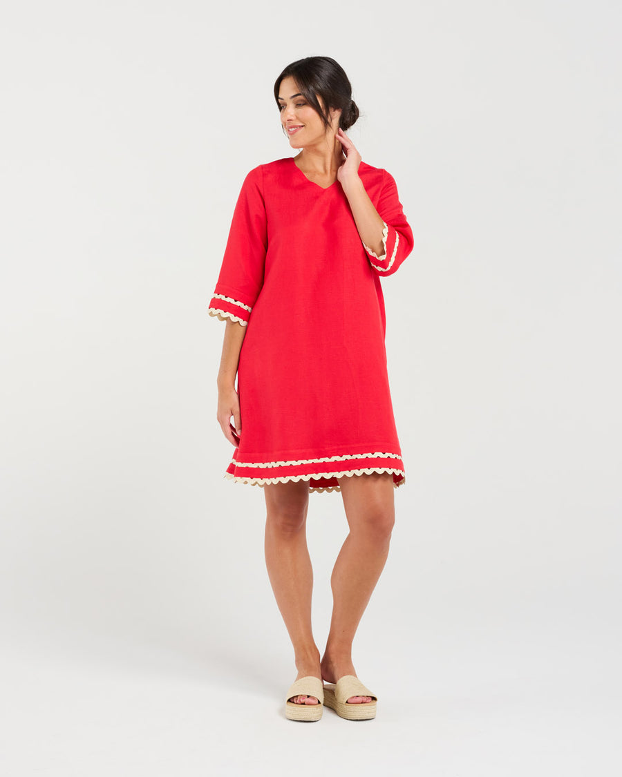 Desiree Dress | Red/Gold | Blackstone