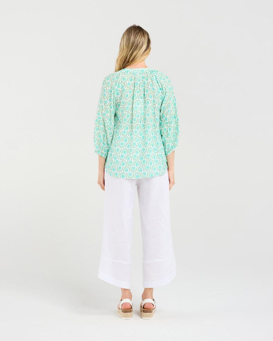 Colette Gathered Top | Mint | Blackstone