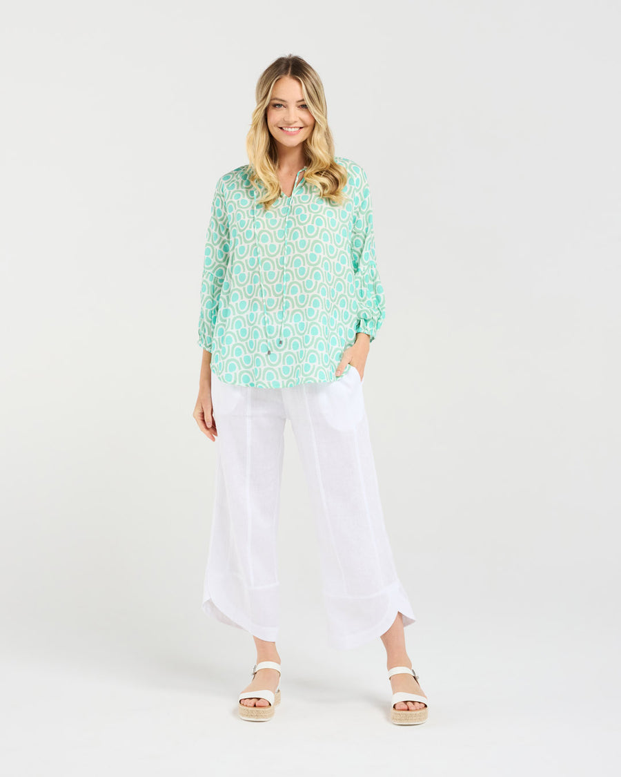 Colette Gathered Top | Mint | Blackstone