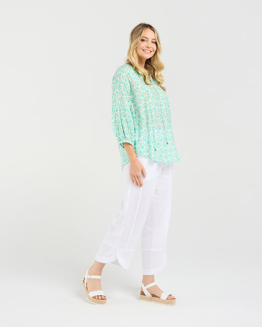 Colette Gathered Top | Mint | Blackstone