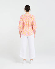 Colette Gathered Top | Sunset | Blackstone