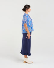 Bridget Pintuck Shirt | Blue | Blackstone