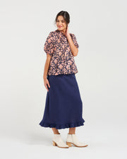 Bridget Pintuck Shirt | Ink | Blackstone