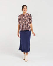 Bridget Pintuck Shirt | Ink | Blackstone