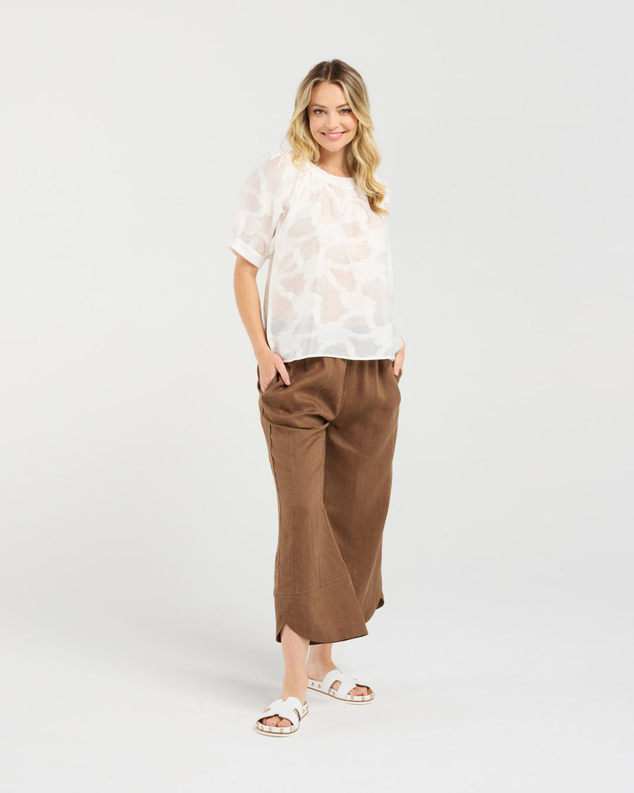Lisette Yoke Top | White | Blackstone