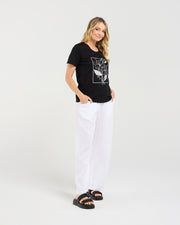 Adeline Bouquet Tee | Black | Blackstone