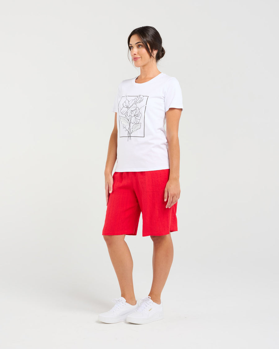 Adeline Bouquet Tee | White | Blackstone