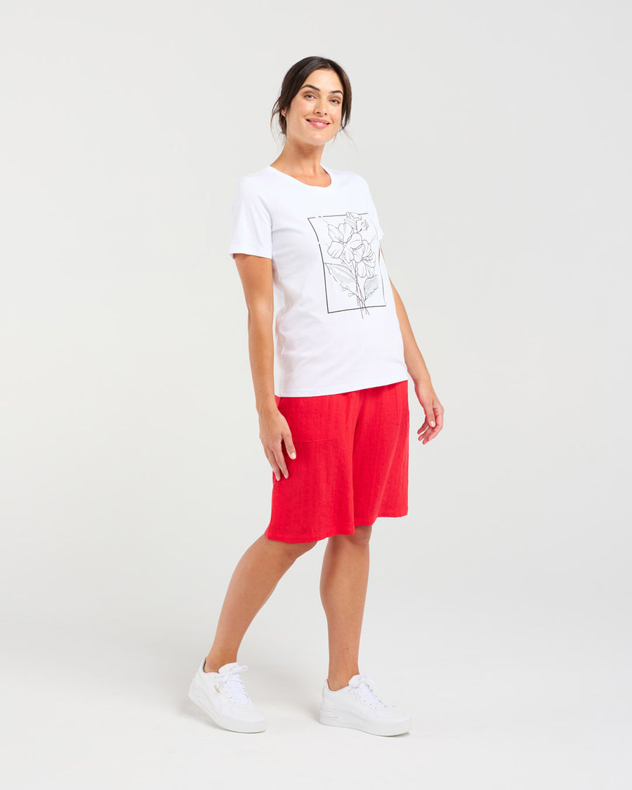 Adeline Bouquet Tee | White | Blackstone