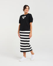 Bridie Bow Tie Tee | Black | Blackstone