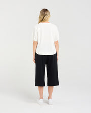 Bridie Bow Tie Tee | White | Blackstone