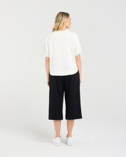 Bridie Bow Tie Tee | White | Blackstone
