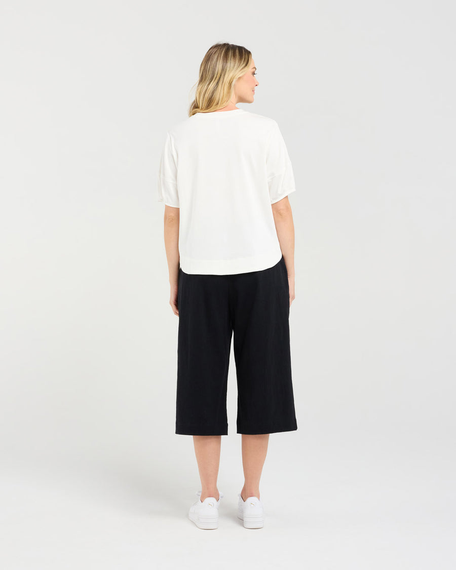 Bridie Bow Tie Tee | White | Blackstone