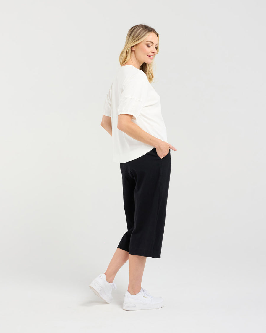 Bridie Bow Tie Tee | White | Blackstone