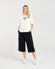 Bridie Bow Tie Tee | White | Blackstone