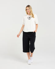 Bridie Bow Tie Tee | White | Blackstone