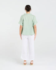 Claire Roll Neck Top | Mint | Blackstone