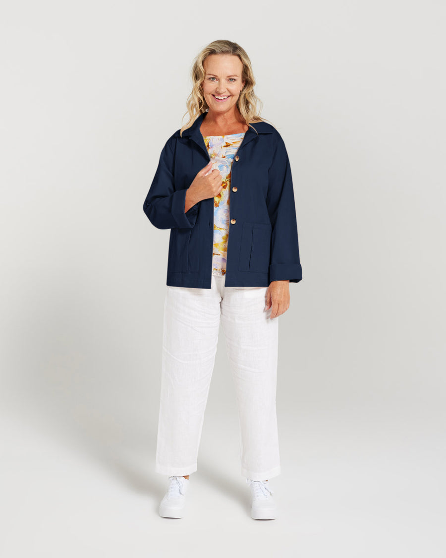 Two Pocket Cotton Jacket | Blackstone