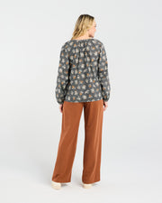 Alice Tassel Top | Black English Meadow | Blackstone
