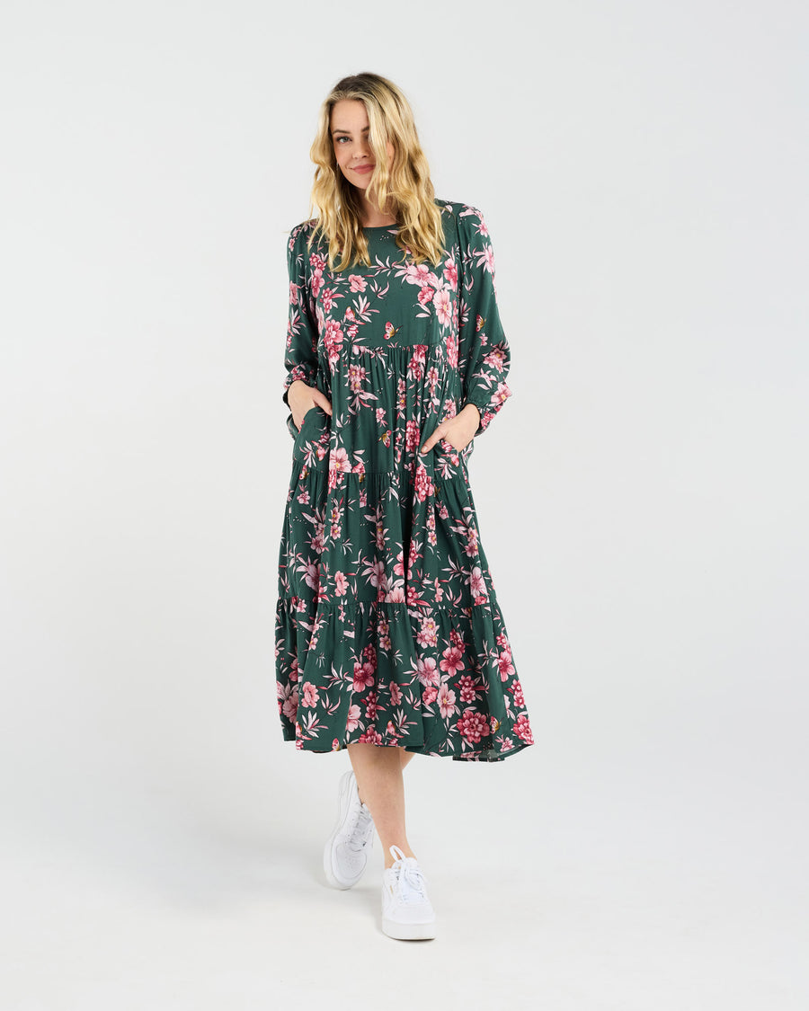 Cindy Tiered Dress | Spruce Floral | Blackstone
