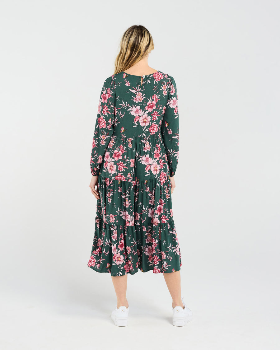 Cindy Tiered Dress | Spruce Floral | Blackstone