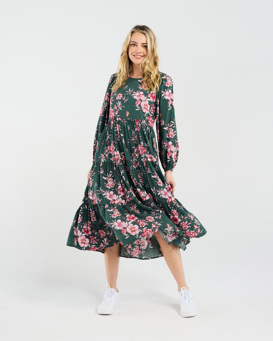 Cindy Tiered Dress | Spruce Floral | Blackstone